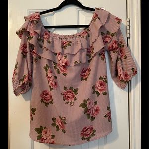 FLORAL OFF THE SHOULDER (or can be worn on shoulders)